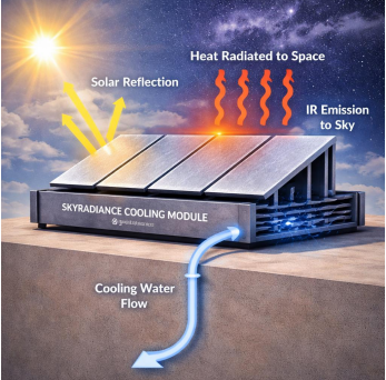 Radiative cooling with Thermal Storage